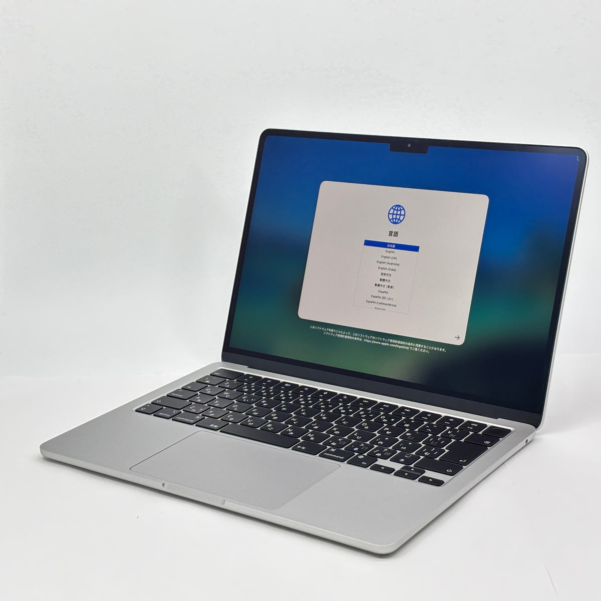 新品同様 美品 バッテリー最大容量100% Apple MacBook Air 13インチ 2022 M2 8GB 256GB シルバー MLXY3J/A 【C8915-80】