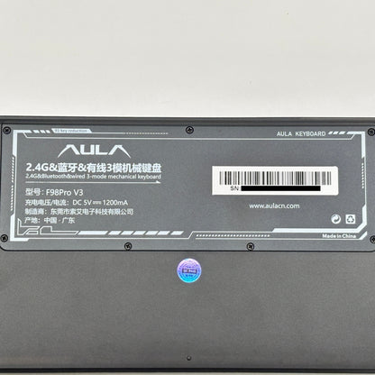 AULA F98Pro V3 メカニカルキーボード 3モード ガスケット構造 ホットスワップ対応 eスポーツ ゲーミングキーボード 1.14インチTFTスクリーン RGBライトノブ カスタムギフト【C8512-80】