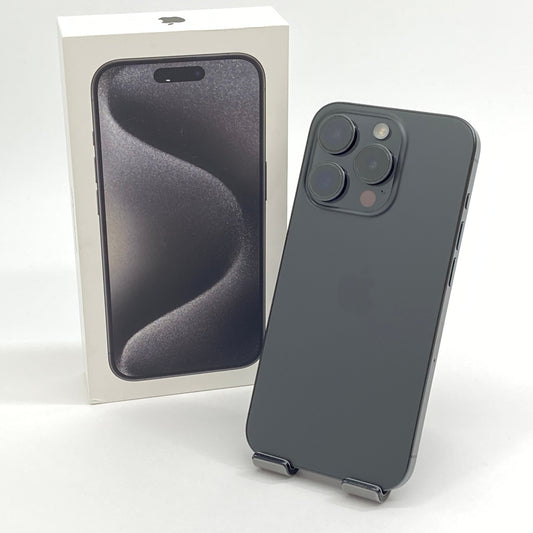 iPhone 15 Pro 1TB SIMフリー版 MTUQ3J/A ブラックチタニウム 充放電回数609回 バッテリー最大容量85% 箱のみ付属【C7098-C】