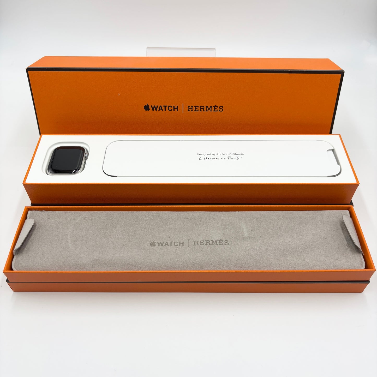 美品 Apple Watch MKLY3J/A A2476 Hermes Series7 41mm ステンレス GPS+Cellular バッテリー最大容量100% バンド2本あり【C5465-60】