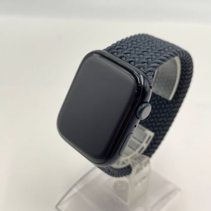 Apple Watch Series9 GPS 45mm ミッドナイトアルミニウムケース ブレイデッドソロループ 45mm サイズ7 MR9Q3J/A バッテリー最大容量100% 【C5387-C】