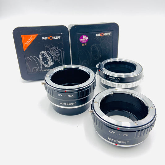 K&F CONCEPT  マウントアダプター3つ C/Y-NEX C/Y-FX NIK(G)-FX【C4313-C】
