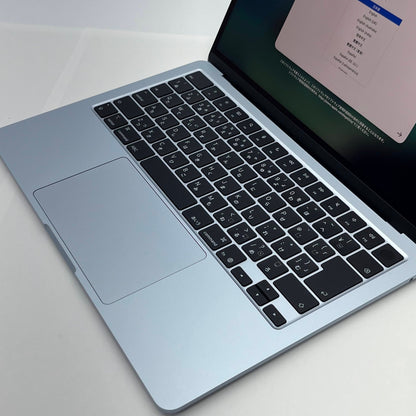 美品 新品同様 MacBook Air 13.6インチ M4チップ 16GB 512GB Liquid Retinaディスプレイ MC6U4J/A [スカイブルー] 充放電回数4回 バッテリー最大容量100%【C5446-80】限定保証有効期限：2026年4月9日
