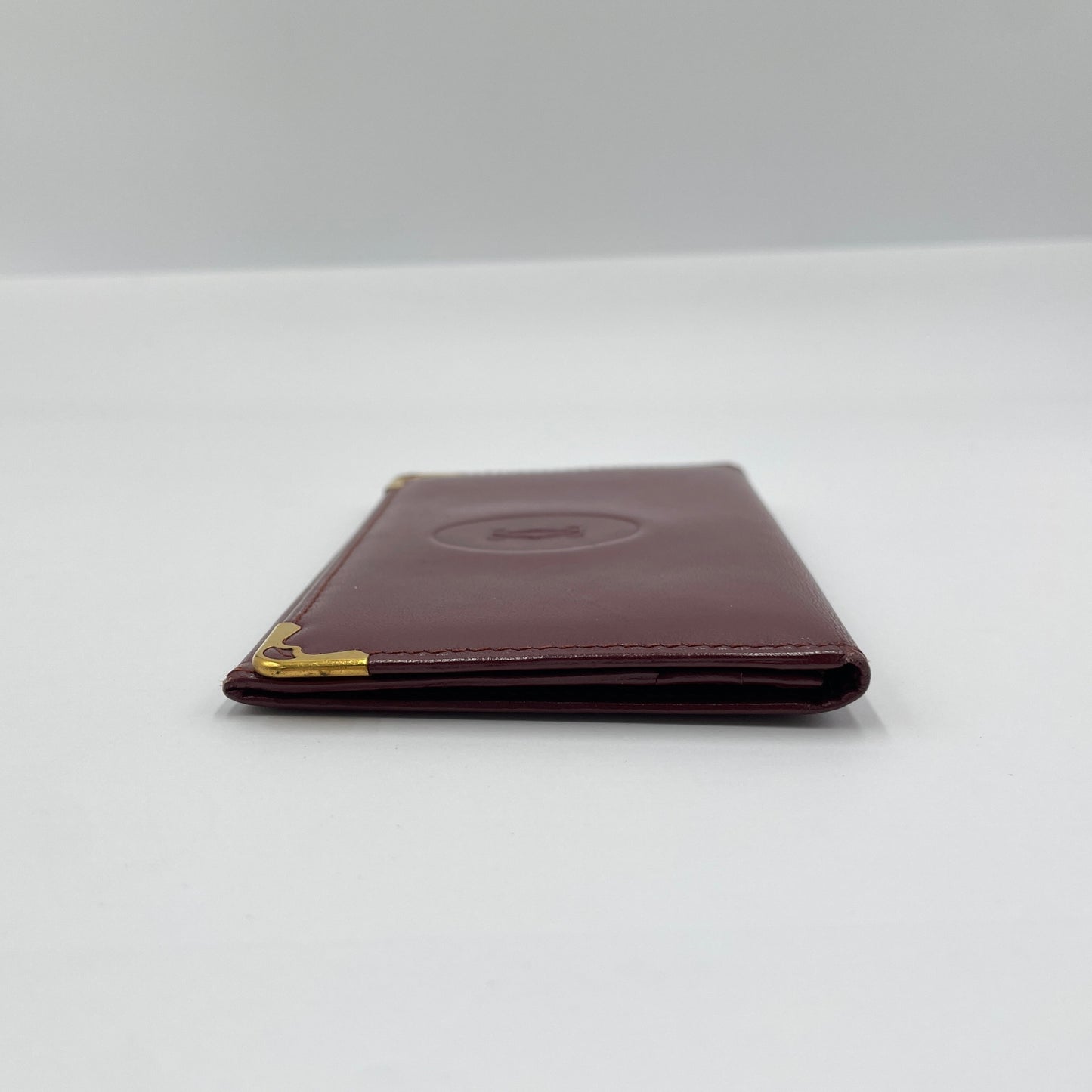 カルティエ ヴィンテージ マストライン カード パスケース 名刺入れ C2ロゴ レザー ボルドー Cartier【C3704-N】