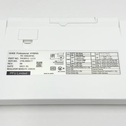 美品 PFU キーボード HHKB Professional HYBRID Type-S 雪 無刻印 PD-KB820YNS 日本語配列 元箱説明書付属【C5990-60】