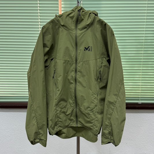 美品 MILLET ミレー MIV01929 Breathebarrier Wilder LT ジャケット カーキ サイズ:S 【C5745】