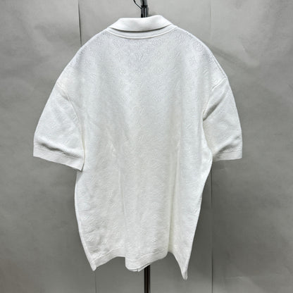 ルイヴィトン ポインテール ショートスリーブ シャツ Monogram Pointelle Short-Sleeved Shirt サイズ:L【C5806】