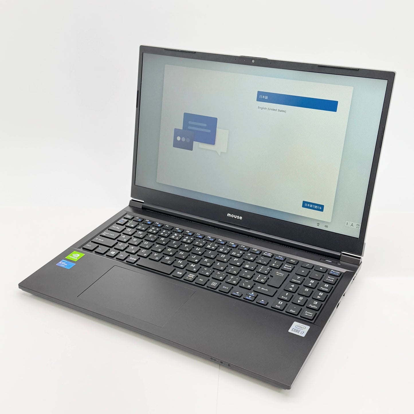 mouse K5-i7CMLABW11 i7 10750H 16GB SSD512GB GeForce MX350 Windows11Home バッテリー最大容量94%　【C7752-80】