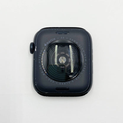 Apple Watch SE 第2世代 GPSモデル 44mm ミッドナイトアルミニウムケース ミッドナイトスポーツバンド MNK03J/A バッテリー最大容量100%【C6282-C】