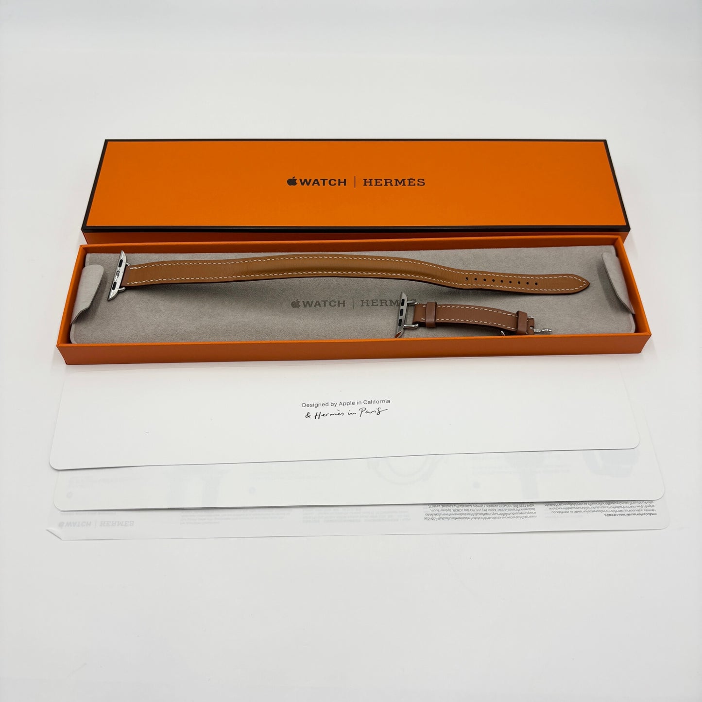 美品 Apple Watch MKLY3J/A A2476 Hermes Series7 41mm ステンレス GPS+Cellular バッテリー最大容量100% バンド2本あり【C5465-60】