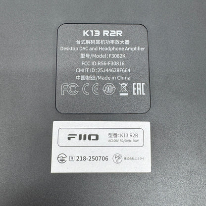 FIIO K13 R2R USB DAC 内蔵 ヘッドホンアンプ シルバー 付属品完備【C7908-80】
