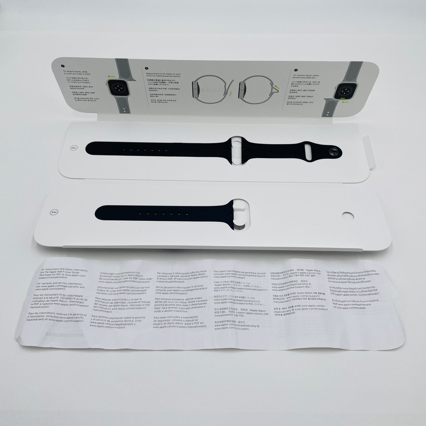 Apple Watch Series7 45mm Cellularモデル グラファイトステンレススチールケース/ミッドナイトスポーツバンド MNAX3J/A バッテリー最大容量84%【C4824-60】