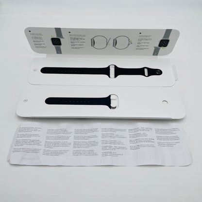 Apple Watch Series7 45mm Cellularモデル グラファイトステンレススチールケース/ミッドナイトスポーツバンド MNAX3J/A バッテリー最大容量84%【C4824-60】