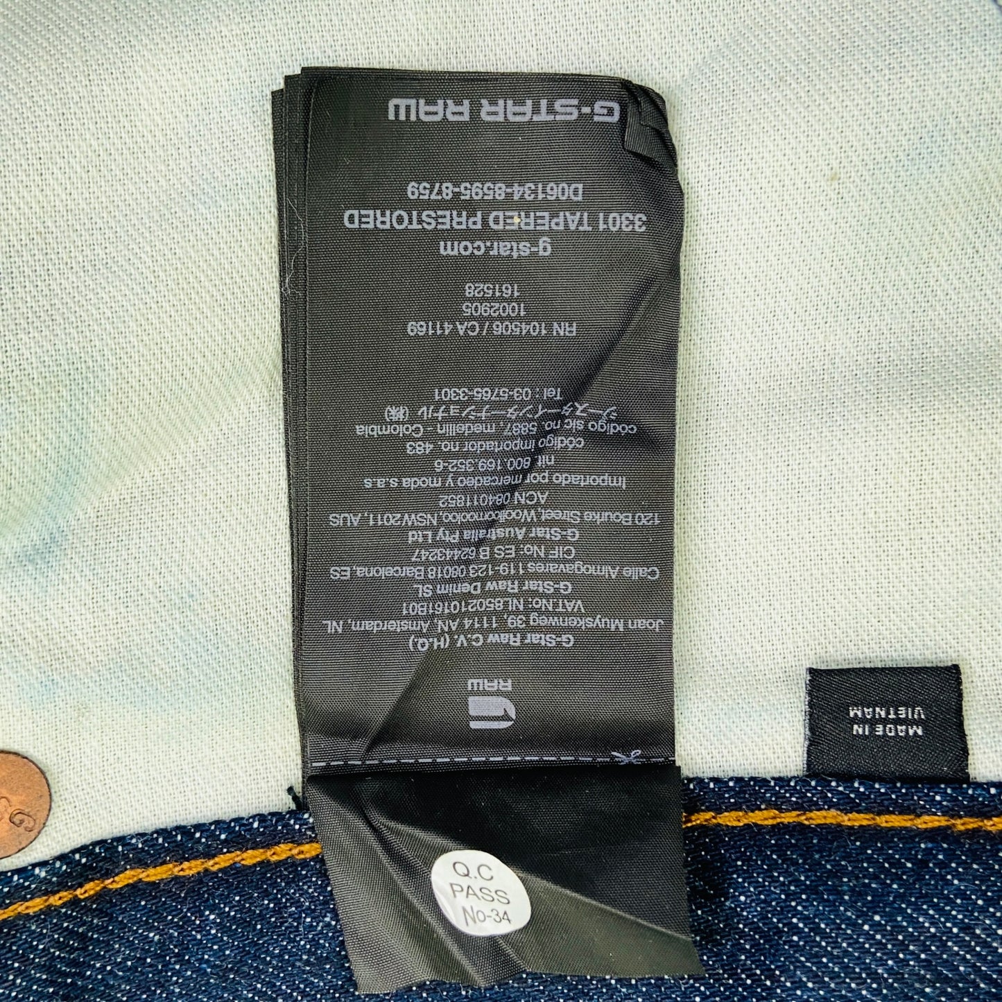 G-STAR RAW ジースターロウ 3301 W31 L32【C2519-】