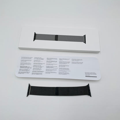 美品 Apple Watch Series 10 (GPSモデル) - 46mmジェットブラックアルミニウムケース MWX13J/A A2999 スレートミラネーゼルー バッテリー最大容量100%【C4652-60】