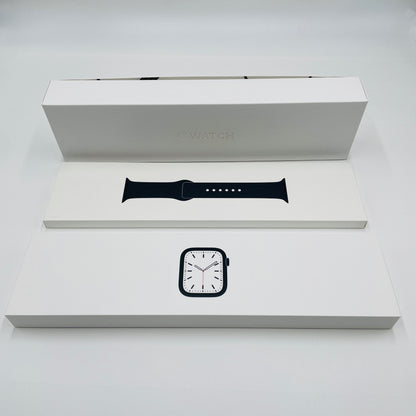 Apple Watch Series 7 GPS アルミニウム 45mm　MKN53J/A ミッドナイトスポーツバンド　バッテリー最大容量78%【C5026-60】