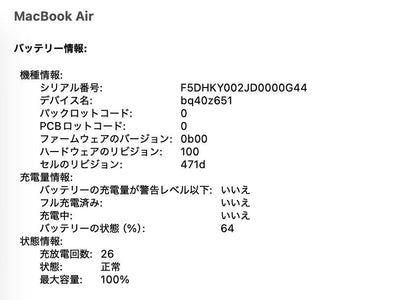 新品同様 美品 Apple  MacBook Air 13インチ M4 10C 2025 16GB SSD 512GB  MC6U4J/A スカイブルー バッテリー最大容量100%【C6464-80】