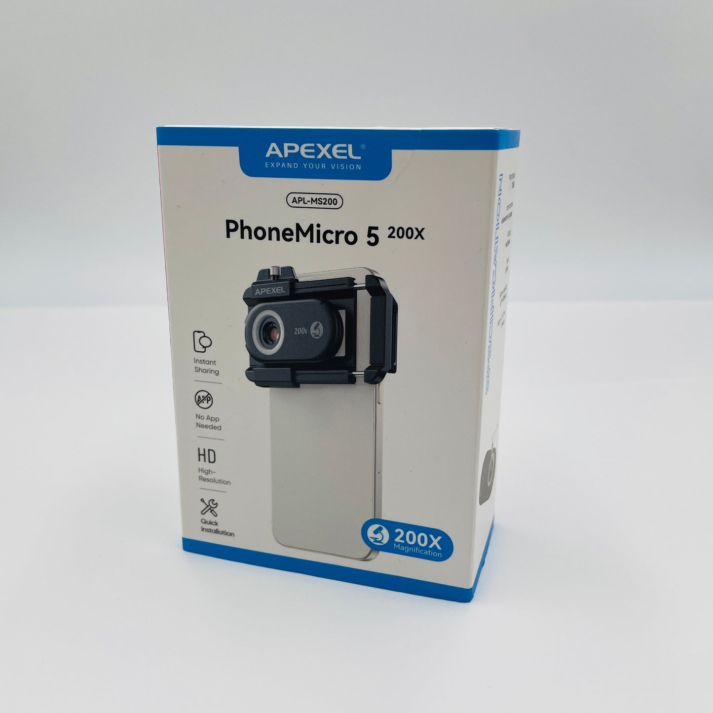 APEXEL スマホ顕微鏡 APL-MS200 PhoneMicro5【C4377-60】