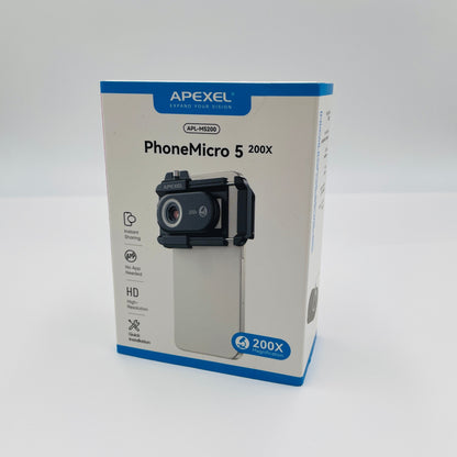 APEXEL スマホ顕微鏡 APL-MS200 PhoneMicro5【C4377-60】