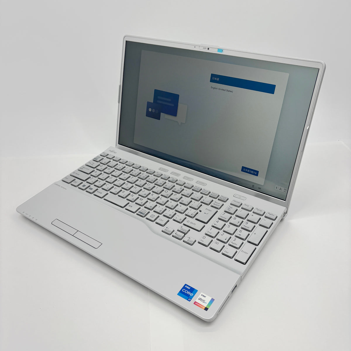 美品 富士通 FMV LIFEBOOK AH53/G2 FMVA53G2S ファインシルバー i7 1260P 8GB SSD512GB Windows11 Home バッテリー最大容量87%【C9511-100】