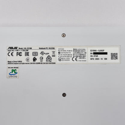 ASUS ノートパソコン 11.6インチ E210MA E210MA-GJ002P Celeron N4020 4GB SD 64GB Windows11 Home【C5971-80】
