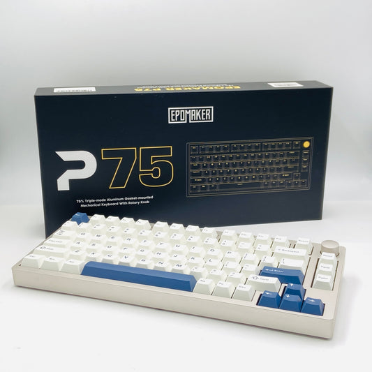 EPOMAKER P75 ワイヤレス アルミニウム メカニカルキーボード 柴藤花軸 【C7209-80】