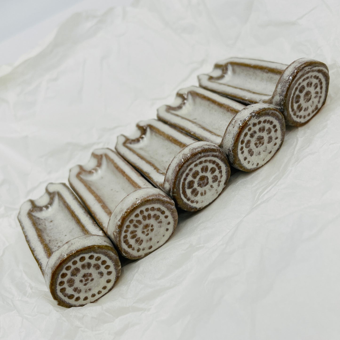 瓦型　箸置き　赤膚焼　赤膚焼元窯　箸置きセット　赤膚山【C4396-C】