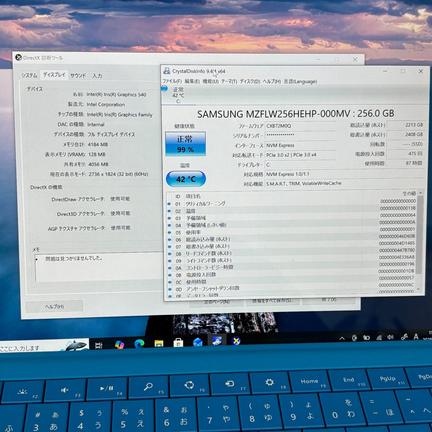 Microsoft Surface Pro4 1631 Core i7-6650U 8GB SSD256GB Windows10Pro【C5823-80】