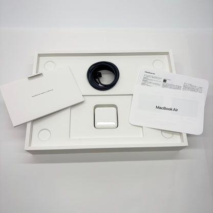 美品 MacBook Air 13インチ Early 2025 Apple M4 10コア 16GB SSD 512GB ミッドナイト MW133J/A  充放電回数4回 バッテリー最大容量100%【C7796-80】