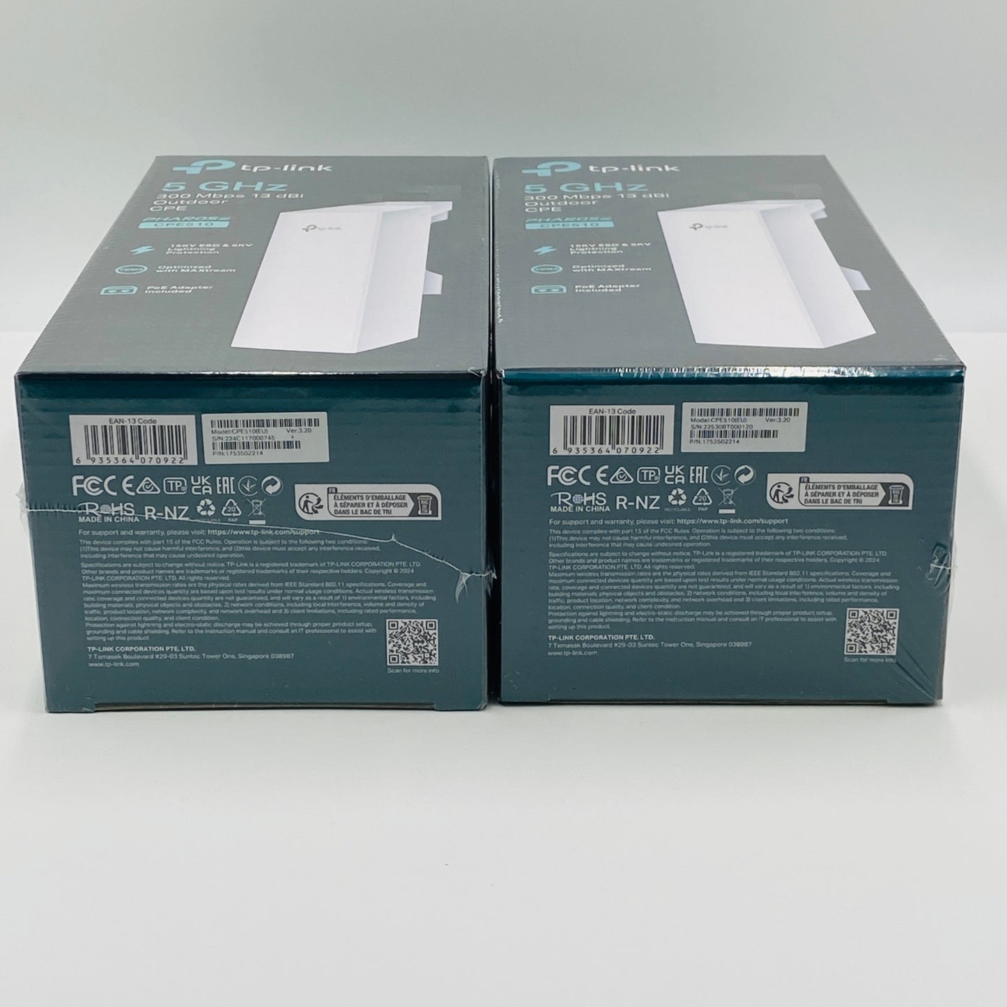 新品未開封 TP-Link CPE510 5GHz 300Mbps 13dBi OUTDOOR PHAROS 拠点間無線通信 2個セット 【C4309-100】