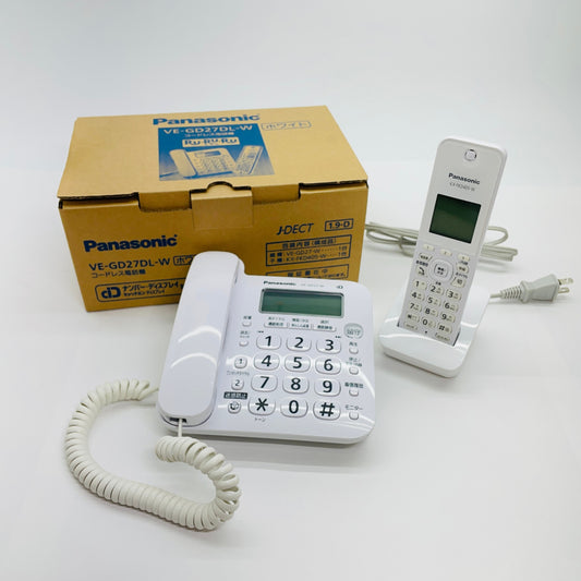 美品 Panasonic パナソニック 電話機 VE-GD27DL 親機 子機【C3937-80】