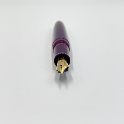 美品 SAILOR セーラー 万年筆 皇后陛下喜寿記念 紫の寿ぎ 14K 585【C6878-C】