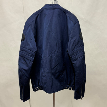 DIESELディーゼル　シングルライダースジャケット ネイビー サイズ:S【C6340】