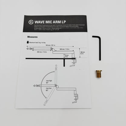 美品 Elgato Wave Mic Arm LP 10AAN9900-JP ブラック【C9153-100】