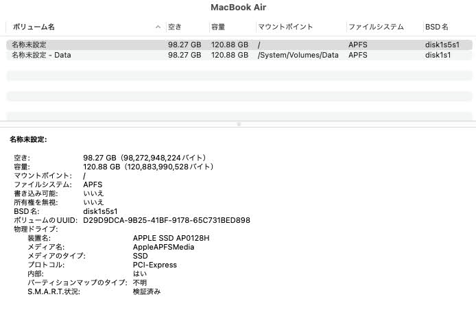 MacBook Air 2015 11インチ Core i5 4GB SSD 128GB US配列  付属品完備【C8648-80】