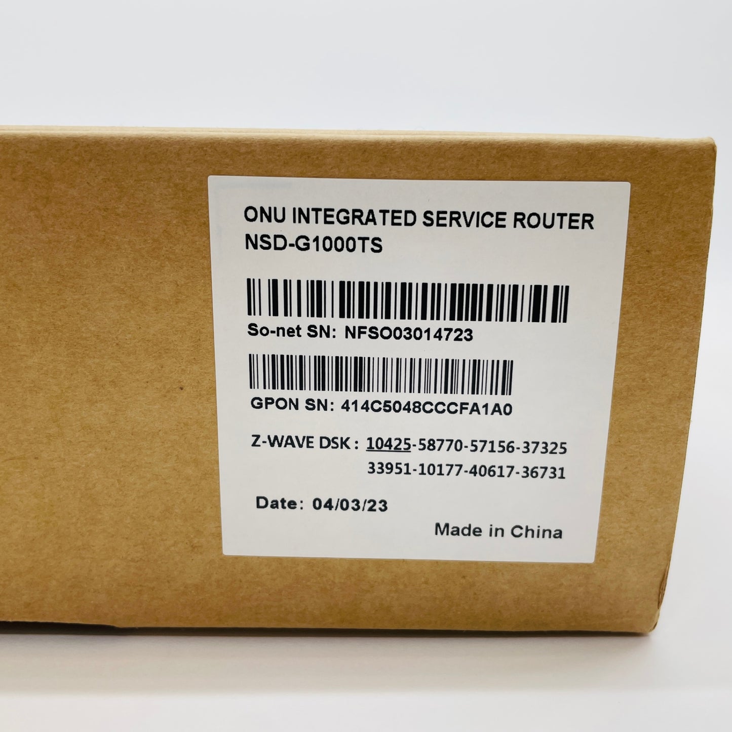 NSD-G1000TS SONY ONU 一体型サービスルーター【C4088-80】