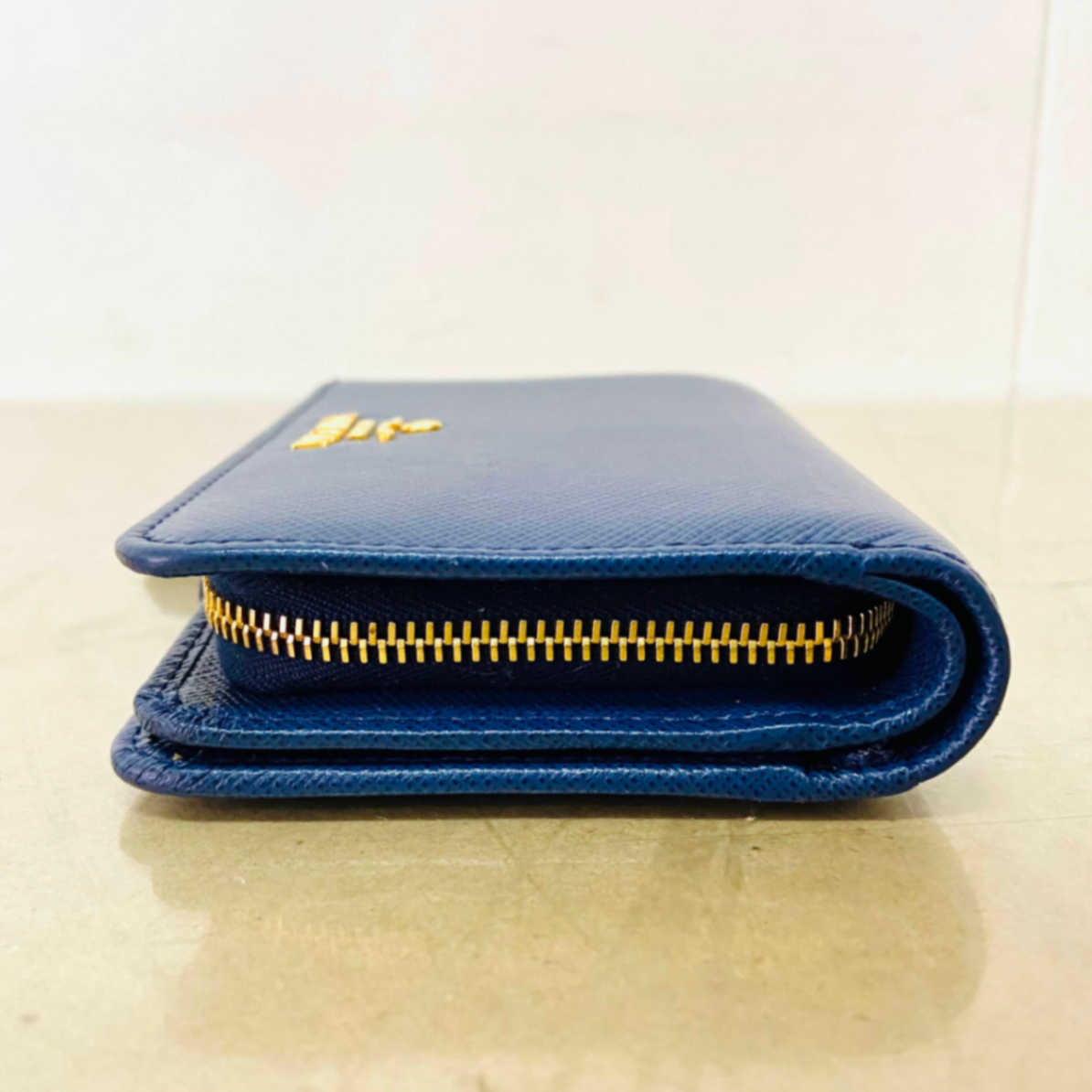 PRADA プラダ サフィアーノ 1ML225 BLUETTE 二つ折り財布 【C44-60】