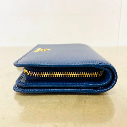 PRADA プラダ サフィアーノ 1ML225 BLUETTE 二つ折り財布 【C44-60】