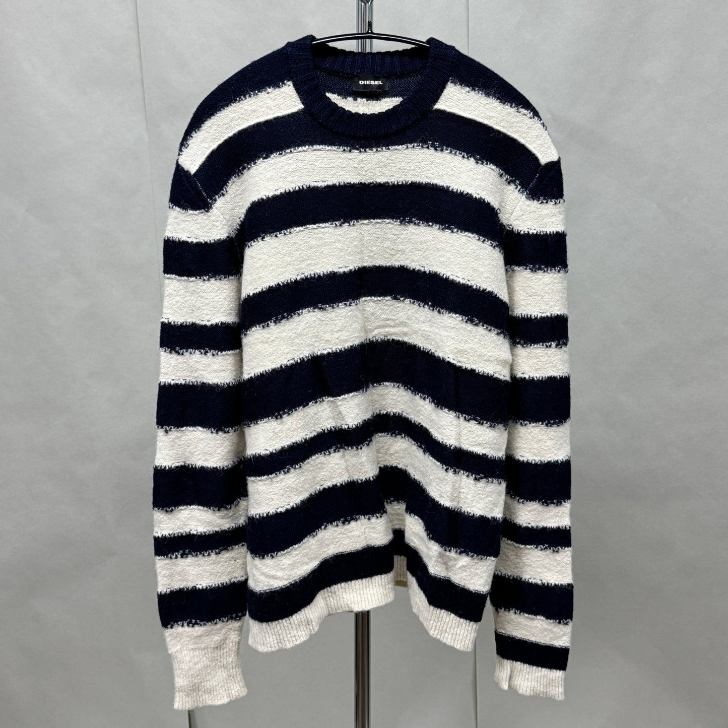 Diesel ディーゼル ニット ボーダー柄 サイズ:XS【C6339】