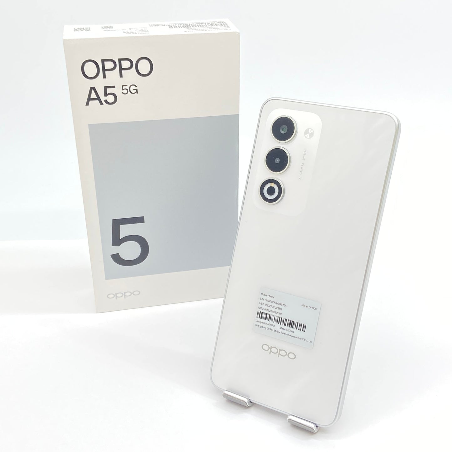 美品 OPPO A5 5G ホワイト 本体 OPG06 AU版 UQ版 SIMフリー 付属品完備【C6777-C】