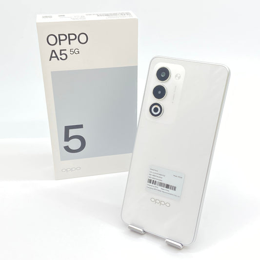 美品 OPPO A5 5G ホワイト 本体 OPG06 AU版 UQ版 SIMフリー 付属品完備【C6777-C】