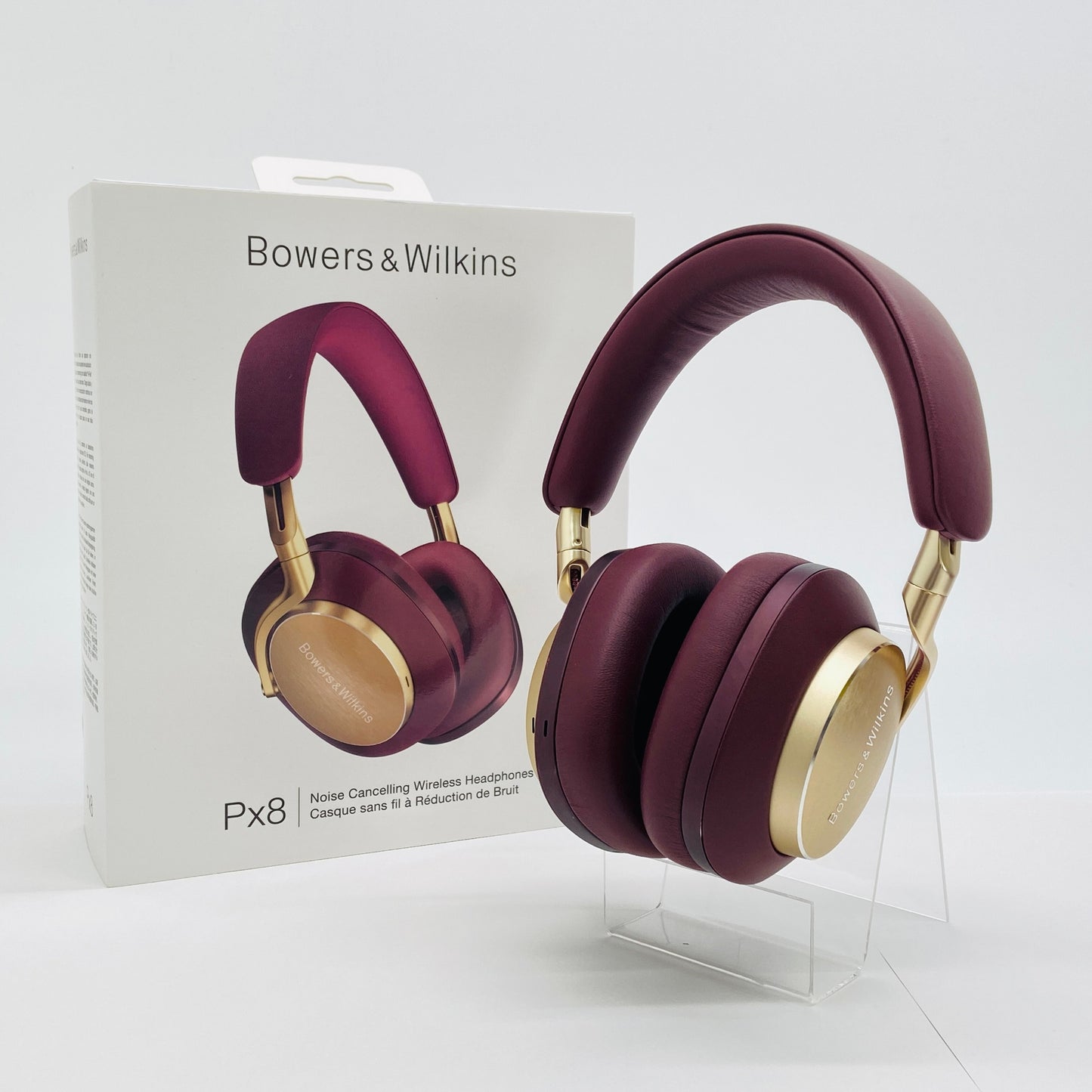 美品 Bowers & Wilkins Px8 ノイズキャンセリング ワイヤレスヘッドホン ロイヤル・バーガンディ【C7516-80】