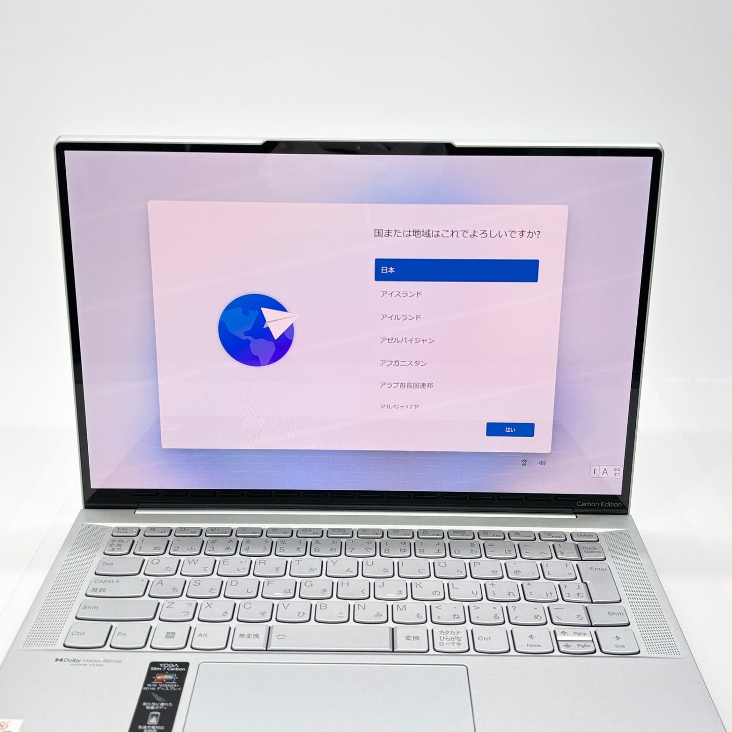 Lenovo レノボ ノートPC Yoga Slim 7 Carbon 14ACN6  82L0003GJP クラウドグレー Ryzen 5 5600U 8GB SSD512GB バッテリー最大容量93%【C6115-80】