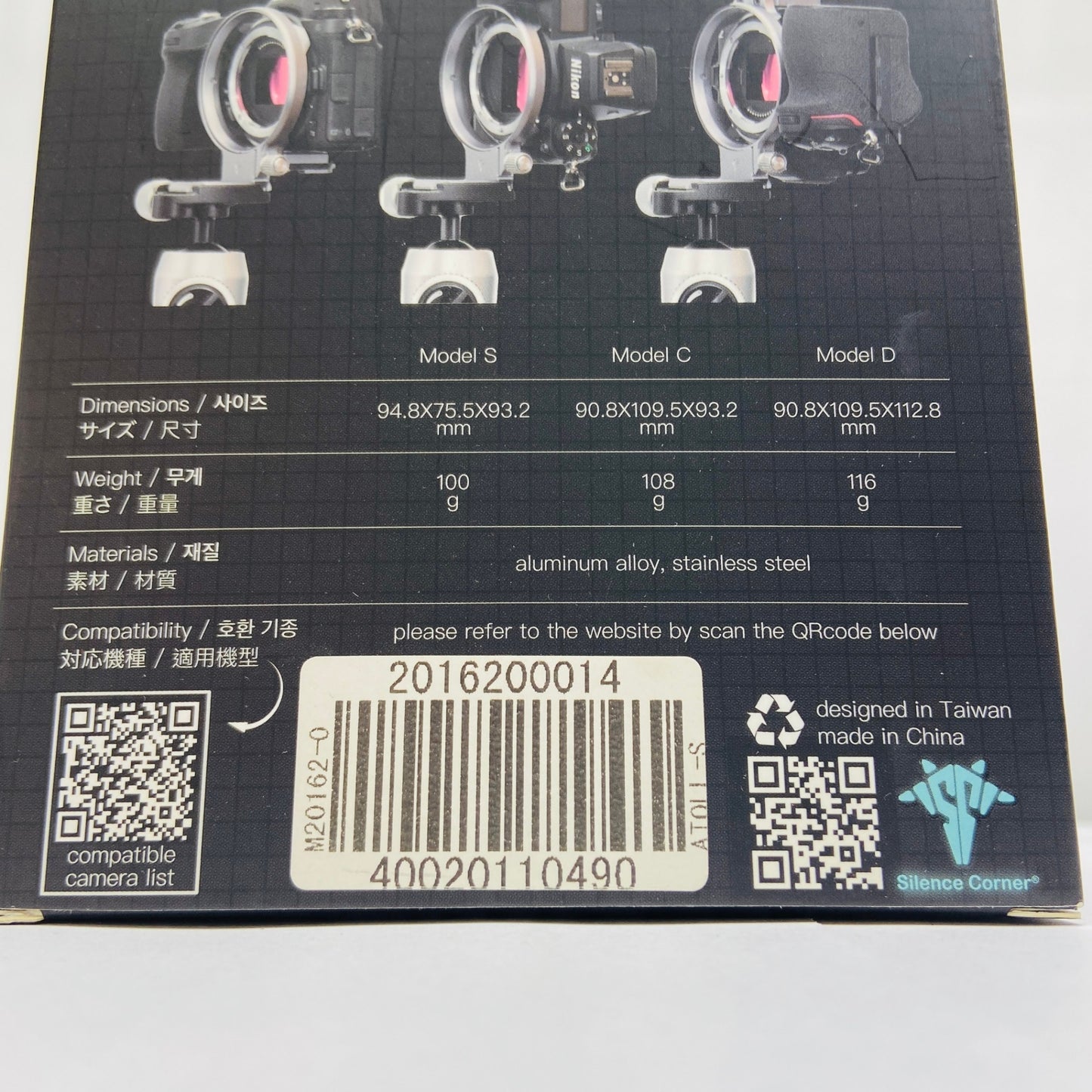 ATOLL カメラレンズアングルアダプター モデルS Model:S (SONY専用設計) C3766 60サイズ発送