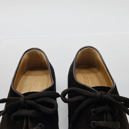 未使用 保管品 GIORGIO ARMANI アルマーニ スエード シューズ プレーントゥ メンズ【C3483-80】