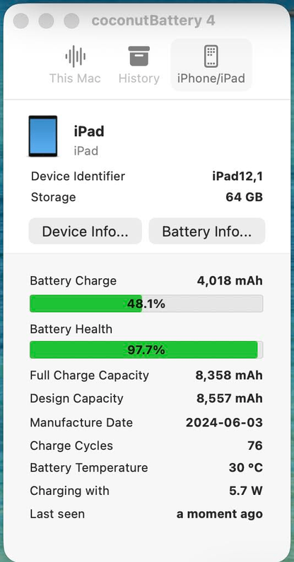 美品 Apple iPad 10.2インチ 第9世代 Wi-Fi 64GB 2021年秋モデル MK2K3J/A バッテリー最大容量97%【C8744-60】