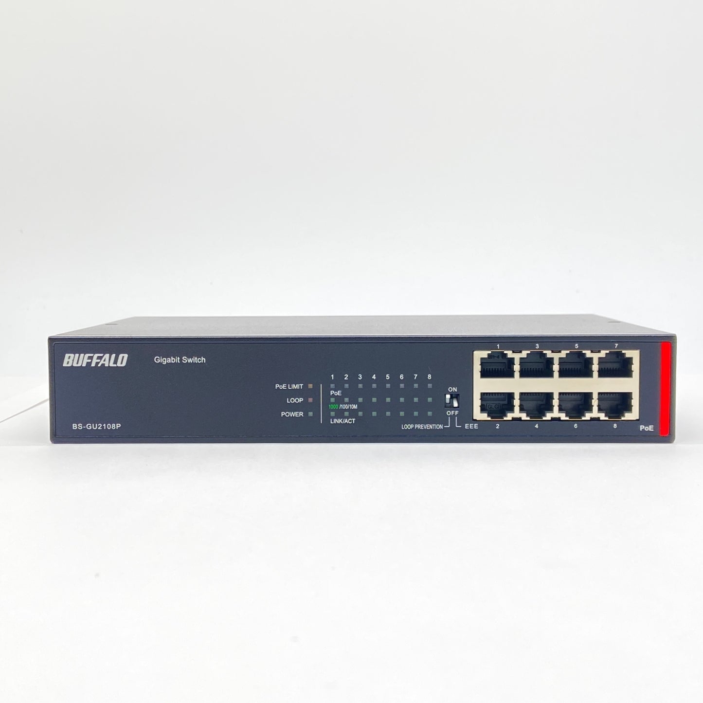 未使用 BUFFALO レイヤー2 Giga PoE スマートスイッチ 8ポート BS-GS2008P 【C6603-80】