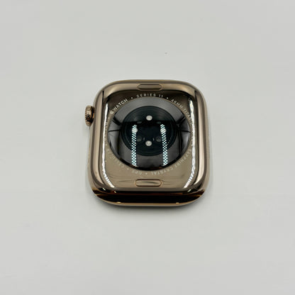 美品 Apple Watch Series 11 46mm GPS+Cellular ゴールドチタニウム MFC34J/A ブラックスポーツバンド S/M MXM23FE/A【C9164-C】