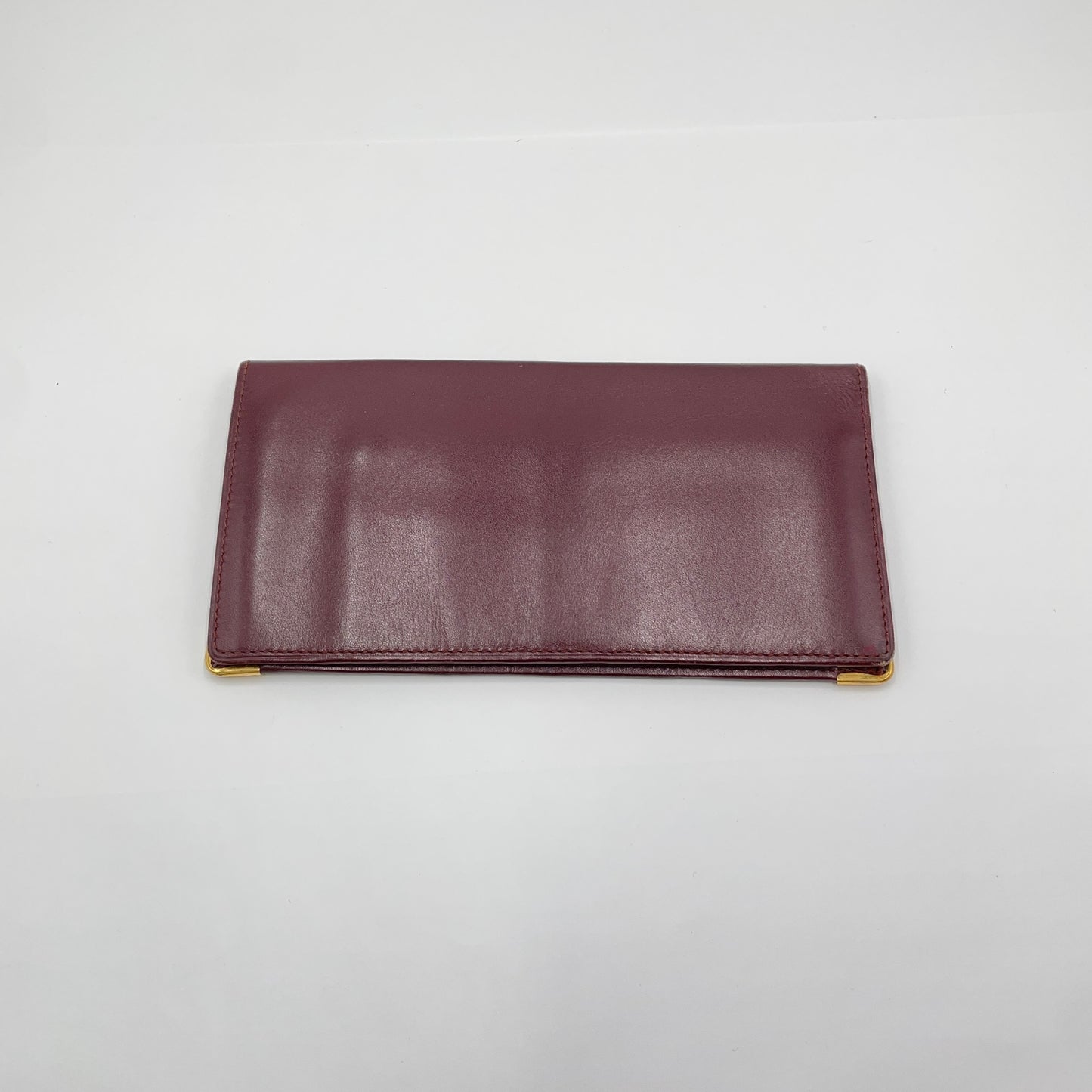 カルティエ ヴィンテージ マストライン 二つ折り 札入れ 長財布 サイフ C2ロゴ カード入れ レザー ボルドー Cartier 【C3705-N】