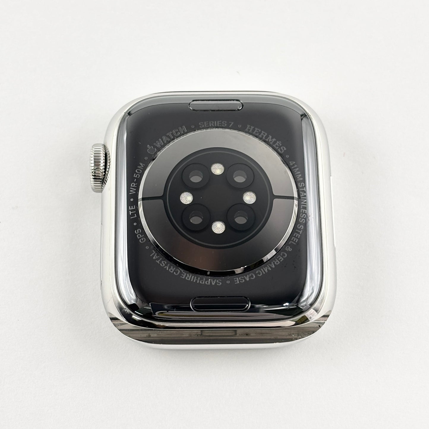 美品 Apple Watch MKLY3J/A A2476 Hermes Series7 41mm ステンレス GPS+Cellular バッテリー最大容量100% バンド2本あり【C5465-60】